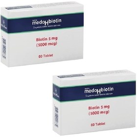 Resim Dermoskin Medohbiotin 5 Mg 60 Tablet 2'Li Paket Medobiotin 