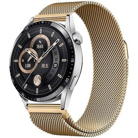 Resim Galaxy Uyumlu Watch Active 2 44mm Hgea Band-12 20mm Metal Hasır Kordon-gold 