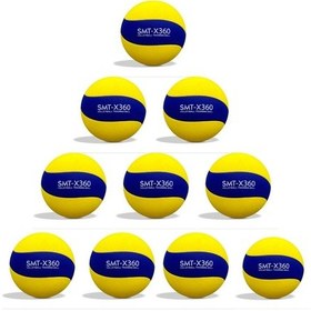 Resim Smt-x360 Voleybol Topu 10 Lu Set Kulüp & Okul Için Toplu Alım Sarı-lacivert 