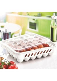 Resim Yumurta Kapalı Saklama Kabı 24'lü Beyaz 