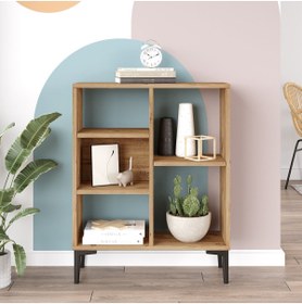 Resim Yurudesign Lodle Kitaplık Raf Ayaklı 88cm Atlantik Çam Ld1-a 
