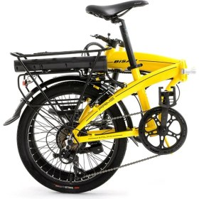 Resim Bisan Prime - 20'' Jant Katlanır Elektrikli Bisiklet - Sarı Siyah 