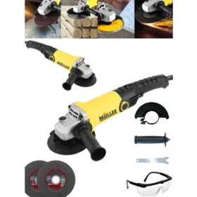 Resim Müller Alman Powerfull 4000 Çelik Şanzıman 6 Kademe Devir Ayarlı Orta Boy Taşlama ve Kesim Makinesi 