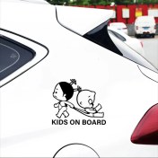 Resim TSC 19CM Araba Bebek Var Sticker Yapıştırma Etiket Siyah Renk 