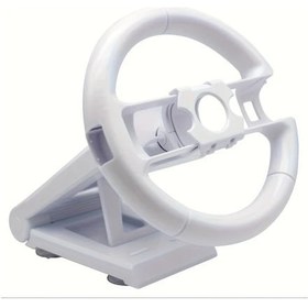 Resim Tianchishop Beyaz Nintendo Wii İçin Ayarlanabilir Yarış Direksiyon Standı Ergonomik Tasarım Sağlam Taban Taşınabilir 