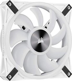 Resim Corsair iCUE QL140 RGB, 140 mm x 25mm RGB LED PWM Fan (Maksimum hız 1250 RPM'ye kadar)- tek ünite, Beyaz 