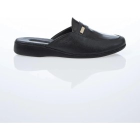 Resim Erkekler için Pierre Cardin PC-0291 3309 Rugan Siyah Terlik Düz Topuklu Konfor ve Şıklık Sunar 