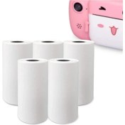 Resim Çocuk Kamera Baskı Kağıdı, 5 Li Rulo 57X25MM Çekirdekli Fotoğraf Baskı Termal Kağıt Rulo 