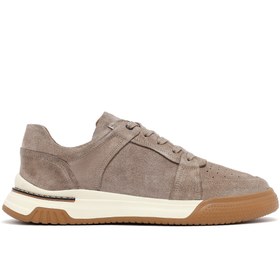 Resim Derimod Erkek Bej Bağcıklı Süet Deri Sneaker 25SFD641710 