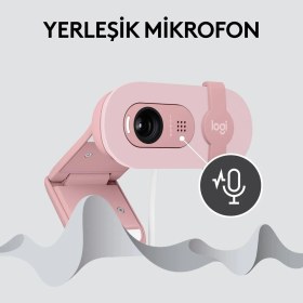 Resim Logıtech Brıo 100 Full Hd 1080P Mikrofonlu Web Kamera Pembe 960-001623 