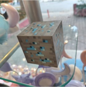 Resim ada çanta kırtasiye Minecraft taş model şarjlı masa/gece lambası AD66203 