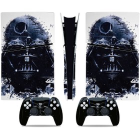 Resim cosy home gift Star Wars Darth Vader- Playstation 5 Slim Disk Versiyon Sticker Kaplama Seti 
