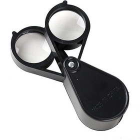 Resim Katlanır Büyüteç Çift Plastik Kasa Akrilik Lens 20X 30mm Takı Pul 