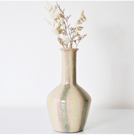 Resim Hand-painted Terracotta Vazo Çok Renkli 