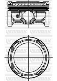 Resim YENMAK 31-04493-000 Piston+Segman Std 72 Mm (Hyundai: Accent Blue/I20 11-- 1.4 Benzinli 72 Mm 2304103AA0 3104493000 (WH194654) (Fiyat:4 Adet İçindir) 