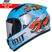 Resim MTS M201 Kapalı Model Çocuk Kaskı (MAVİ) 