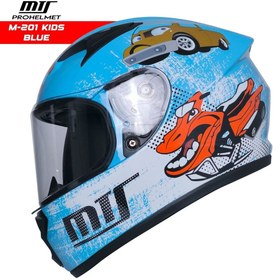 Resim MTS M201 Kapalı Model Çocuk Kaskı (MAVİ) 