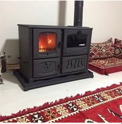 Resim Rekor Kuzine Maşinga Soba Döküm Soba Kömür Sobası Odun Sobası 
