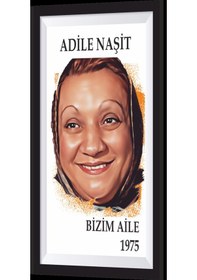 Resim adile naşit yeşilçam temalı çerçeve görünümlü mini ahşap poster 