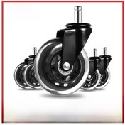 Resim Youmex Ofis Sandalyesi İçin 2" Şeffaf Yönlendirilebilir Tekerlek - Sessiz Çalışma - 608 Çift Balata - 60x92mm - Tam Siyah - Üreticiden Doğrudan 