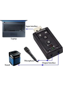 Resim Boblov USB 2.0 7.1-Channel Virtual USB 3D Stereo Audio Adapter USB Ses Kartı 