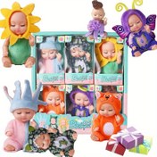 Resim 6'lı Pijama Peri Bebek Seti - Anime Temalı Karışık Renkli Bebek Bebekleri, Çocuklar İçin Plastik Oyuncak Figürleri, Prenses Bebek Hediye Kutusu, Hayvan Giydirme, Doğum Günü, Noel, Paskalya, Cadılar Bayramı Hediyeleri İçin İdeal, 3+ Yaş İçin Uygundur 