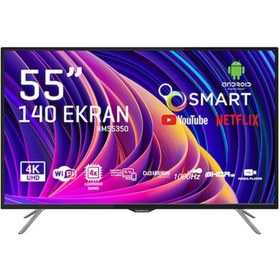 Resim Nordmende NM6000U 55" / 140 Ekran Uydu Alıcılı 4K Ultra HD ANDROİD 13 SMART LED TV 