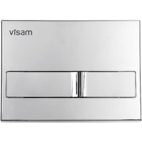 Resim Visam Karina Parlak Krom Gömme Rezervuar Kumanda Paneli Basma But Krom 