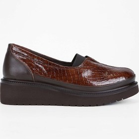 Resim Tamer Tanca Kadın Hakiki Deri Kahverengi Casual Ayakkabı 824 012 Bn Ayk Sk23/24 Kahve Kroko Kahverengi 