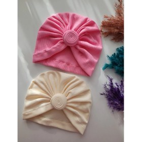 Resim Seher Bebe Butik Kız Çocuk& Bebek Renkli Fırfır Bone 2'li Set 