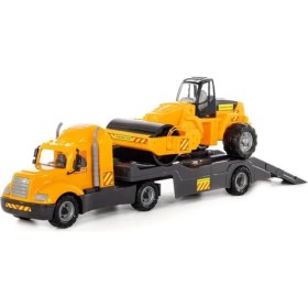 Resim Polesie Mıke Büyük Taşıyıcı Tır ve Yol Silindir Aracı Ikisi Bir Arada 