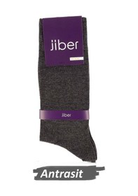 Resim Jiber Erkek Modal Likralı Uzun Çorap 5100 - 12 Adet Antrasit 