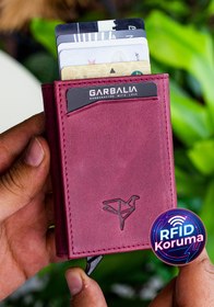 Resim Garbalia STD Bryant Crazy Deri Mekanizmalı Bordo Kartlık Cüzdan Klasik 