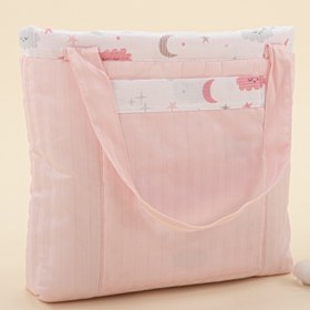 Resim Bebek Bakım Çantası - Pembe Saten - Pembe Bulut 