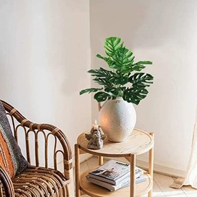 Resim Yapay Çiçek Demet Monstera 18 Dal 70 cm Salon Çiçeği Yapay Bitki 