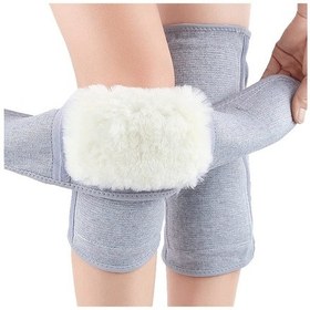 Resim Açık Hava Sporları Sıcak Uzatılmış Diz Pedleri Koruyucu Koruyucu Elastik Yün Termal Peluş Knepad Kneekap Kneelet Katı Xl 
