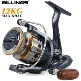 Resim BILLINGS 1000-7000 Serisi Döner Makara, 5.2:1 Vites Oranı, 12KG Maksimum Çekiş, Dayanıklı Vücut ve Katlanabilir Taş, Her Tarafa Uygulanabilir, Tüm Su Tipleri İçin Uygun, Tüm Hava Koşulları İçin Uygun 