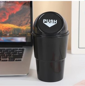 Resim Xuweiwei Siyah Kompakt Araba Çöp Kutusu Spor Tasarım Taşınabilir Depolama Organizatörü 