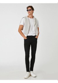 Resim 3SAM40082ND Koton Erkek Jean Pantolon SİYAH Siyah 