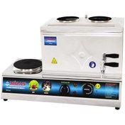 Resim Mizan 25'lik Elektrikli 20 lt 2 Demlikli Çay Kazanı Çay Ocağı 