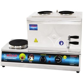 Resim Mizan 25'lik Elektrikli 20 lt 2 Demlikli Çay Kazanı Çay Ocağı 