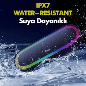 Resim Tribit BTS35 Xsound Mega 30W 20 Saat Oynatma Süresi Ipx7 Su Geçirmez Rgb Taşınabilir Tws Bluetooth Hoparlör Siyah 