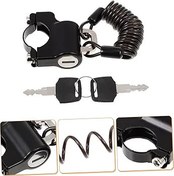 Resim ULTECHNOVO 1 Takım Bisiklet Kaskı Kilidi Motosiklet Aksesuarları Gidon Güvenlik Kilidi Çelik Siyah 