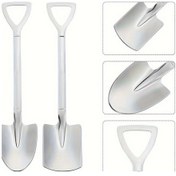 Resim Tcherchi 4 Parça Kürek Kaşık Seti, Yaratıcı Tatlı Çatal Bıçak Takımı Gri 