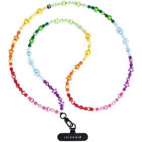 Resim Picocici Renkli Taş Tasarımlı Rainbow Star Telefon Boyun Askı İpi - Colorful 