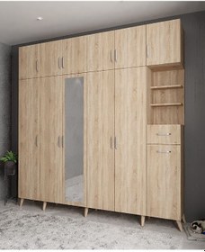 Resim Açelya Portmanto Vestiyer Meşe M9-270 cm 