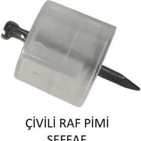 Resim Çivili Raf Pimi Şeffaf 500 Adet 