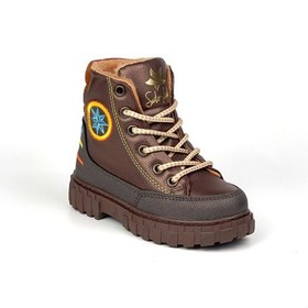 Resim Erkek Çocuk Kahve Turkuaz İçi Kürklü Termo Taban Suya Soğuğa Dayanıklı Günlük Rahat Bot Turkuaz 