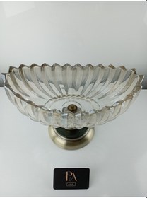 Resim Kristal Gondol Şekerlik Sunumluk Söz Nişan Kız İsteme Çikolatalık Dekoratif Obje Biblo Süs Eşya Altın 