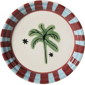 Resim Mudo Home Lısmore Servis Tabağı Bordo 25 Cm Çok Renkli 